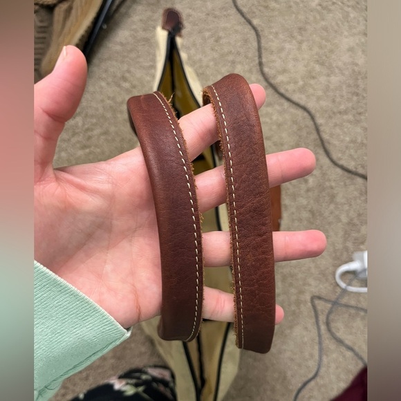 Sofft Nylon & Leather Shoulder Tote Bag Tan Khaki Purse - Picture 8 of 10